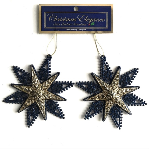 2 Star Christmas Tree Ornaments Christmas Decoration - NWT Gift 🎁 - Picture 2 of 4